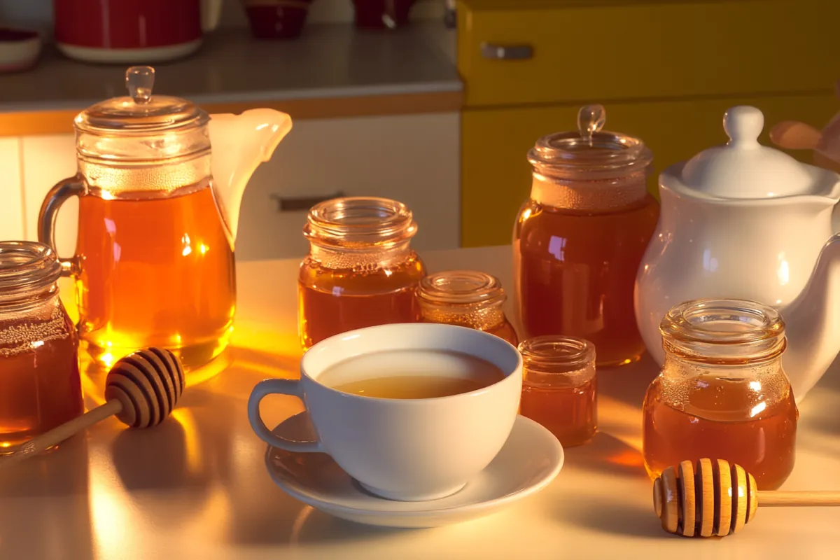 Earl Grey tea with milk and honey