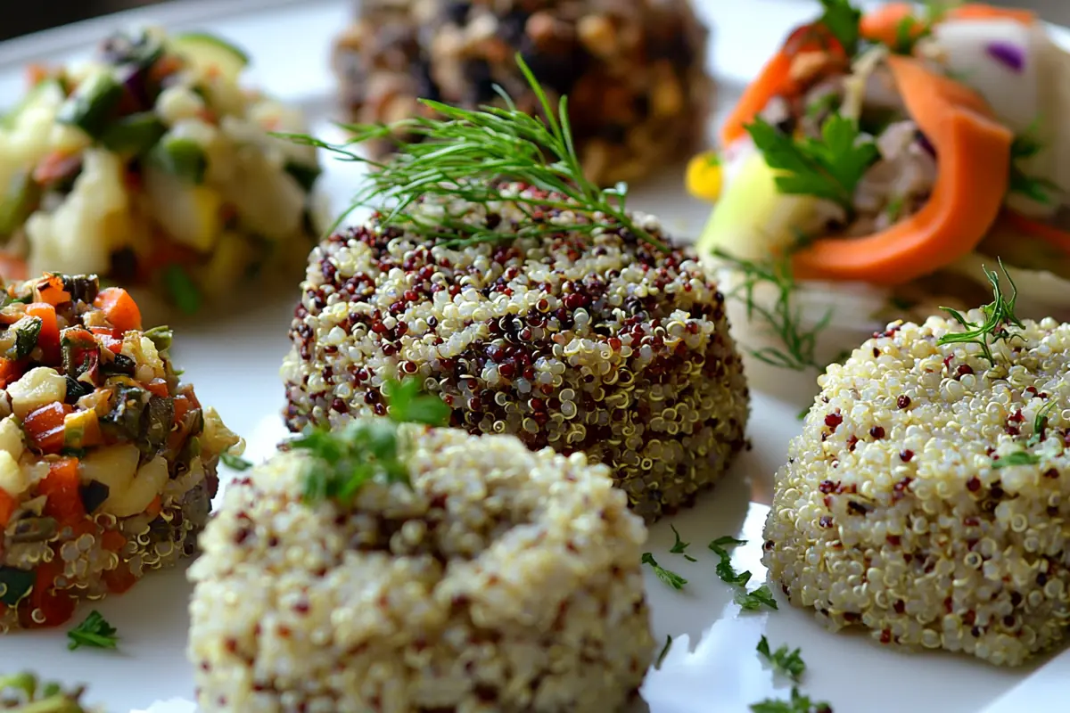 A variety of quinoa rice dishes