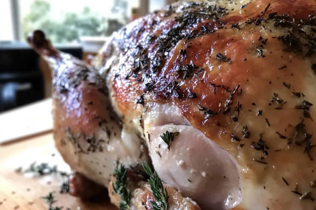 Resting turkey before carving